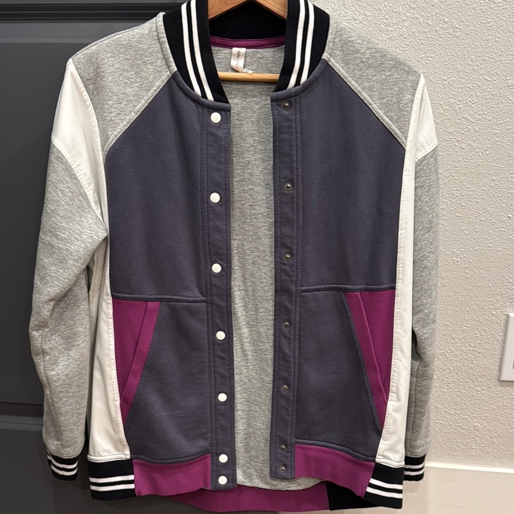 Anthropologie Colorblock Varsity Jacket